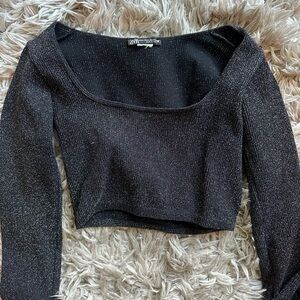 Zara Sparkly Long Sleeve Top